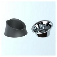 photo wowl dog bowl in thermoplastic resin, black and 18/10 stainless steel 2